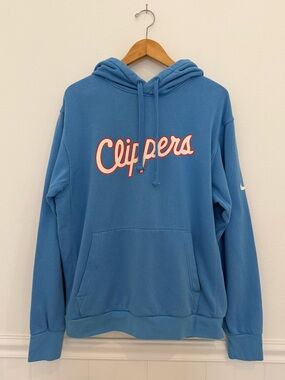 Nike NBA LA Clippers Hoodie Men’s Large Tall Blue NBA 75th Anniversary Pullover